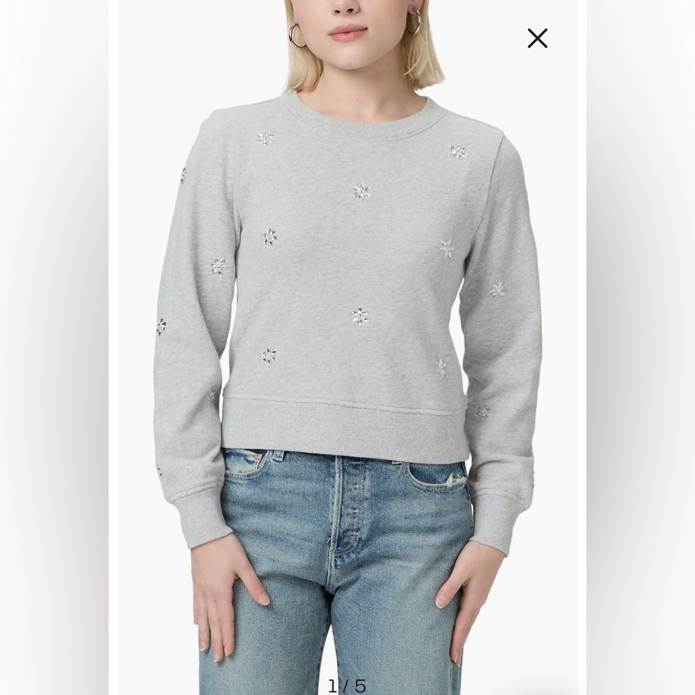 NWT PAIGE 199.90 Ordenna Sweatshirt Small Gray